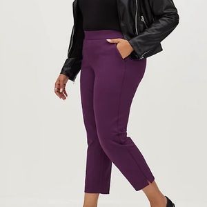Torrid Pull-On Tapered Pant - Luxe Ponte Purple Size 2